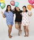 PROMO 2 x s/.200: PIJAMA FLORES AZULES SET DE POLO DE MANGA CORTA Y SHORT